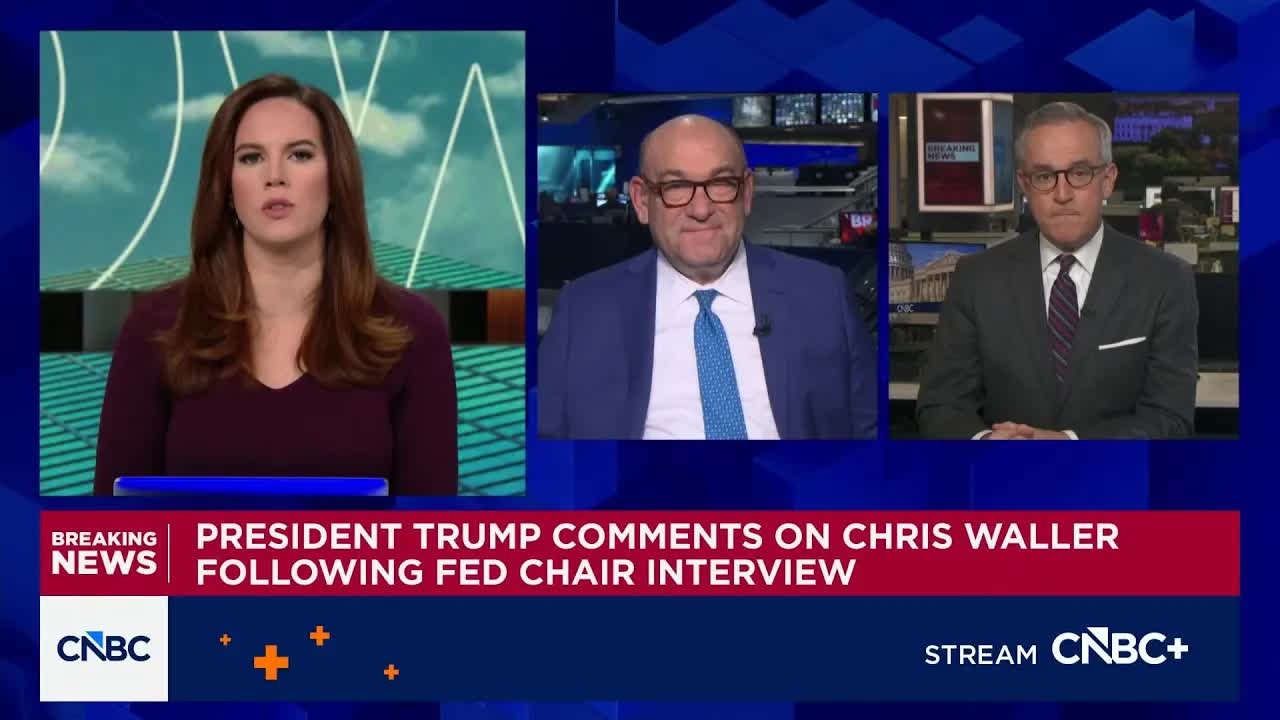 President Trump comments on Chris Waller following Fed chair interview