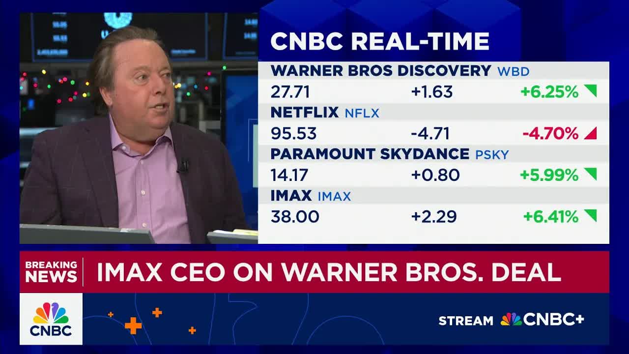 IMAX CEO on Paramount Skydance vs. Netflix battle for WBD: Whoever wins will be good for us