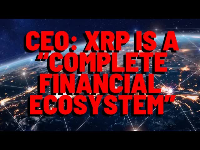 XRP: CEO ARGUES XRP IS A "COMPLETE FINANCIAL ECOSYSTEM"