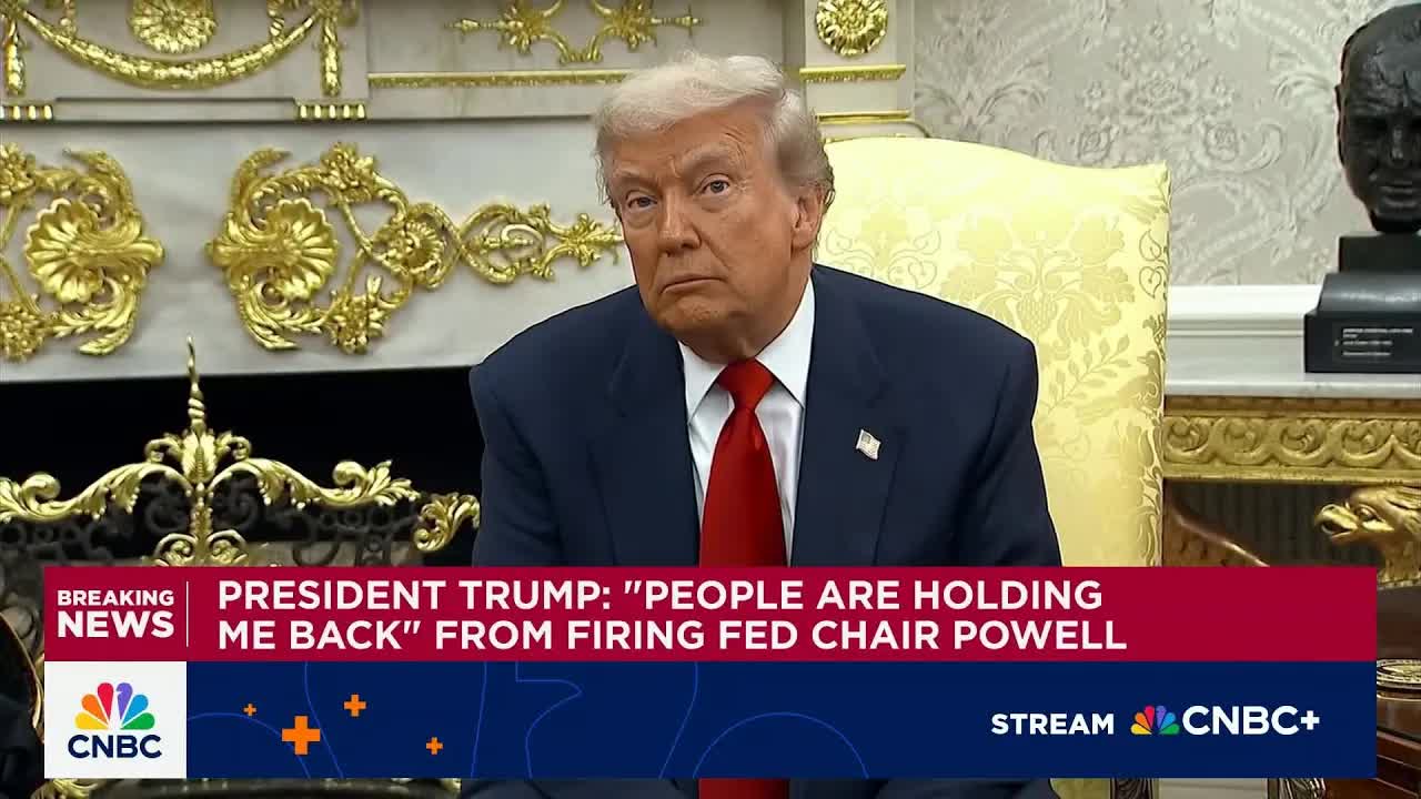 Trump: 'People are holding me back' from firing Fed chair Powell