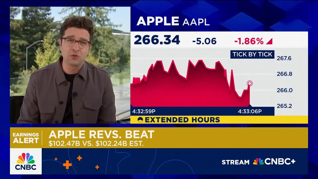 Apple shares slide despite earnings and revenue beat, iPhone revenue misses