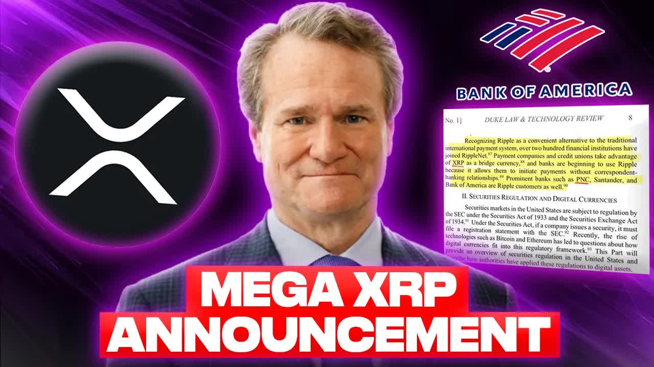 HUGE XRP ANNOUNCEMENT! BANK OF AMERICA BULLISH ON XRP!! (IS THIS IT?!)