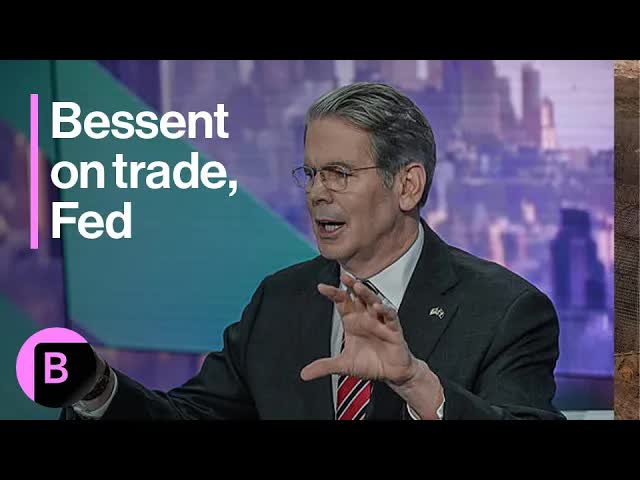 US Treasury Secretary Bessent on US Trade Deals, Federal Reserve, Tariff Rates