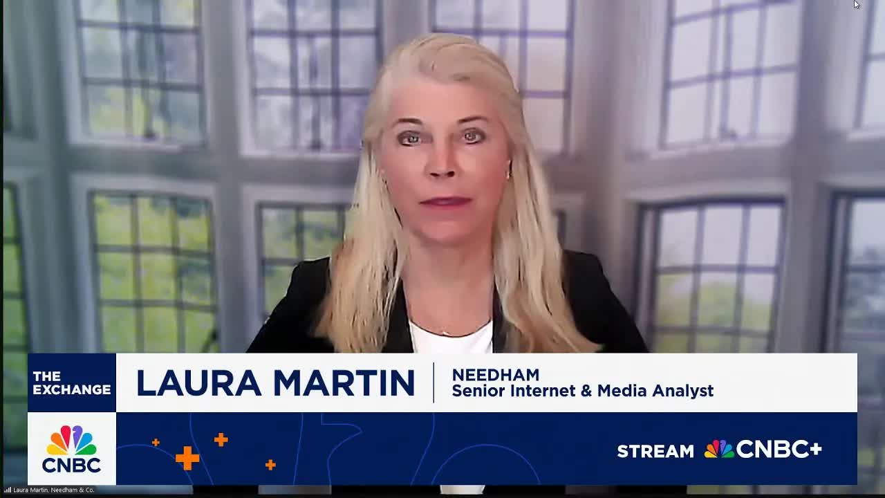 Apple's stock can't work without an Iphone replacement cycle, says Needham's Laura Martin