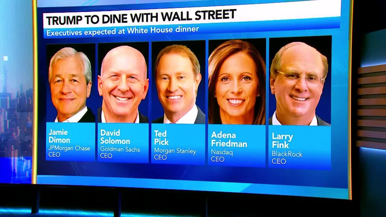 Trump Plans to Have Dinner Tonight With Dimon, Fink and More
