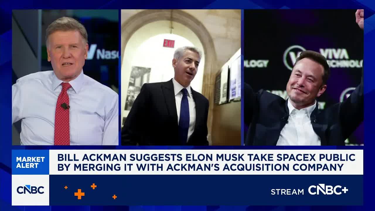 Bill Ackman suggests Elon Musk take SpaceX public by merging it with Ackman's acquisition company