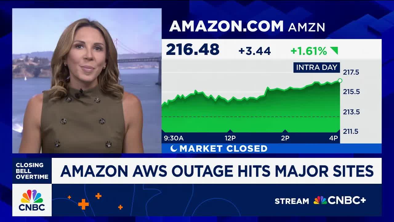 AWS outage ripples across internet, puts pressure on Amazon ahead of earnings