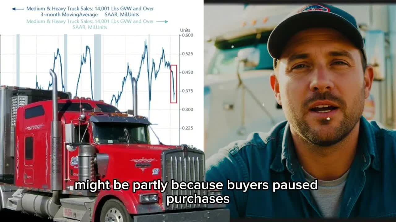 US truck demand is collapsing - US heavy truck sales have plunged -47% ‼️