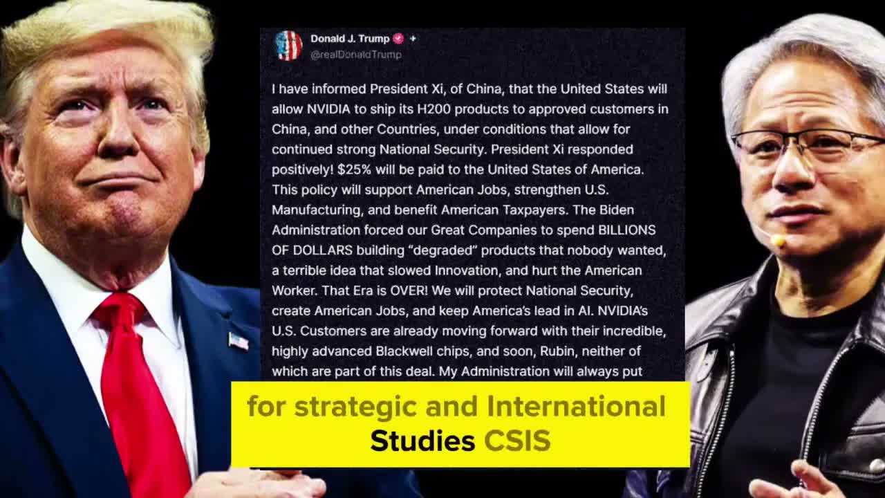 President Trump called China's President Xi to approve sales of Nvidia's H200 chip to China