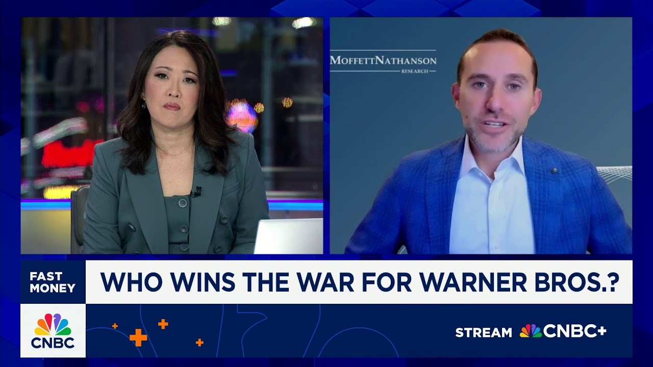 Stock moves signal Paramount investors prefer WBD combo, says MoffetNathanson's Robert Fishman