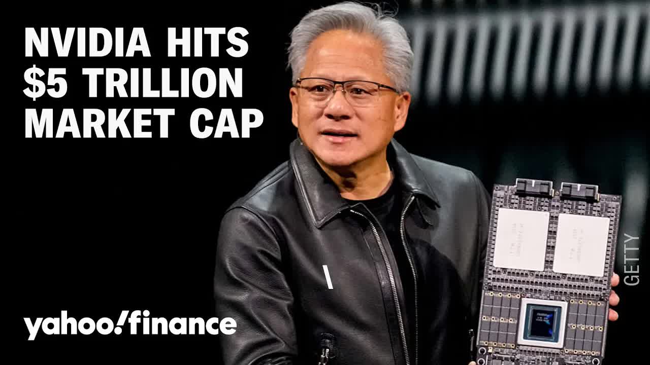 Nvidia's big week: Company reaches $5T market cap, Jensen Huang unveils new partnership, products