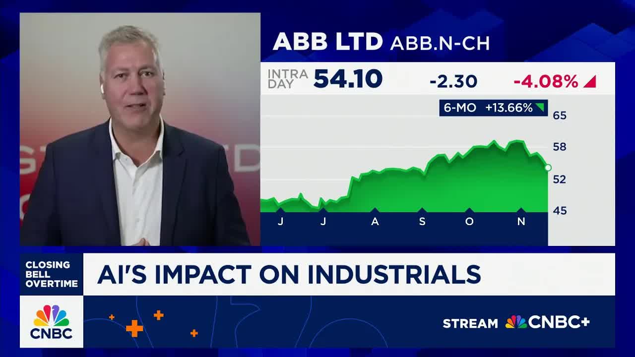 We're not seeing any slowdown of AI spend at the moment, says ABB CEO Wierod
