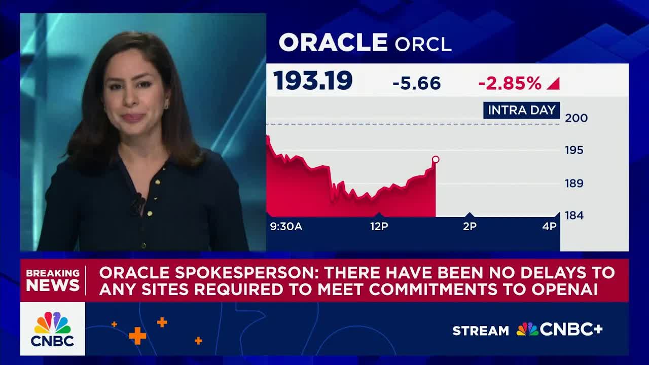 Oracle says there have been 'no delays' in OpenAI arrangement after stock slide