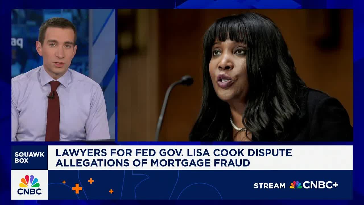Lawyers for Fed Gov. Lisa Cook dispute allegations of mortgage fraud