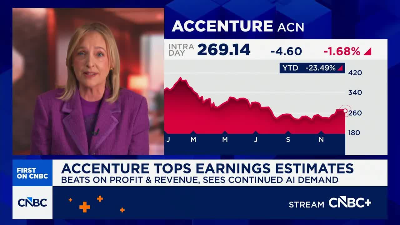 Accenture CEO Julie Sweet: We delivered an 'incredible' Q1, our biggest-ever in new business