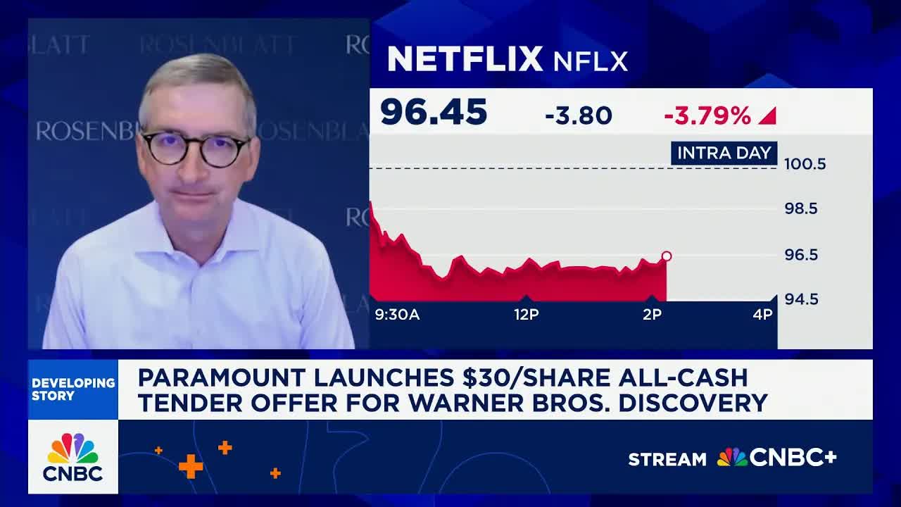 Recent Netflix deal could put company in extended period of risk, says Rosenblatt's Barton Crockett