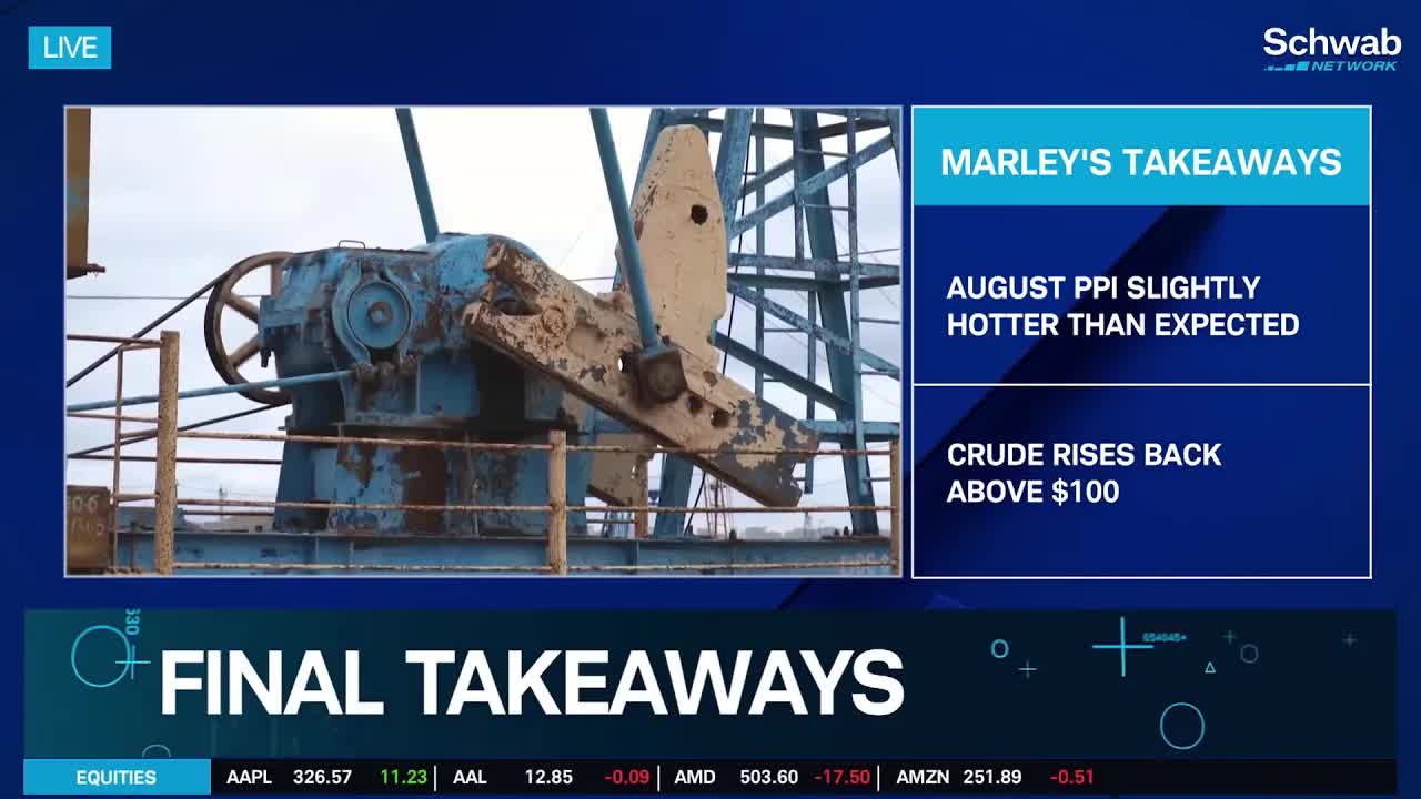 Thursday's Final Takeaways: Crude Taps $103 & PPI Hotter than Expected
