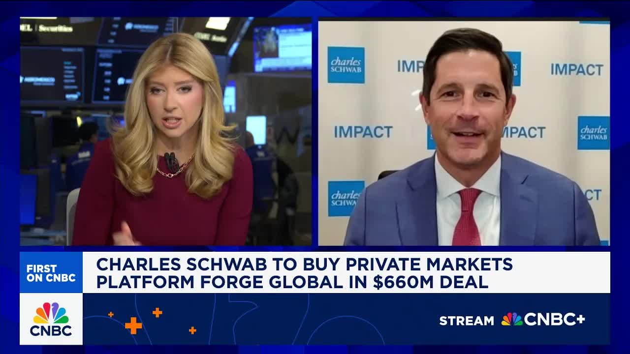 Schwab CEO on $660M Forge deal: Private markets will create new opportunities for retail investors