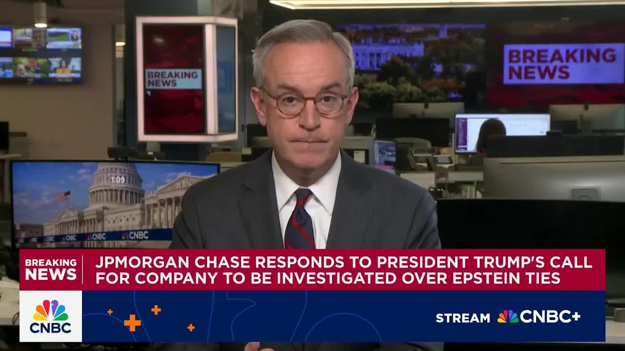 JPMorgan Chase responds to President Trump's calls for company to be investigated over Epstein ties